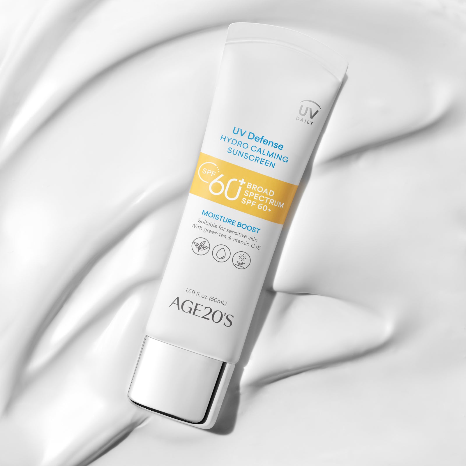 UV Defense Hydro Calming Sunscreen SPF 60+ – AGE20'S